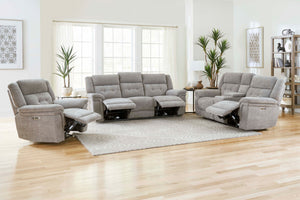 Richland - Power Recliner (Set of 2) - Bristol Gray