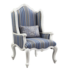 Fabric & White Finish<br/><br/><b>Product Features</b><ul><li>Seat Construction: Pocket Coilâ€§Wooden Inner Frameâ€§Accent Pillows Includedâ€§Tight Back & Loose Seat Cushionâ€§ Resin Queen Anne Legâ€§Arched Backrestâ€§KD Leg</li><li>Case: 1Pc/1Ctn</li><li