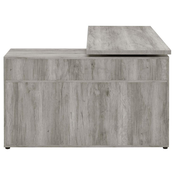 Hertford - L-Shape Computer Desk - Gray Driftwood