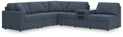 Looking cool and contemporary is great. But when it comes down to it, youâ€™re all about low-maintenance lounging. With the performance fabric on this sectional with audio console, cleaning spills is a breeze. Its customizable modular design caters to you