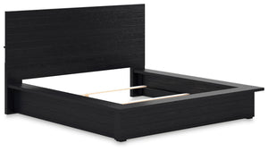 Londer - Black - California King Panel Bed