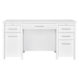 Dylan - 4-Drawer Lift Top Office Desk - White High Gloss