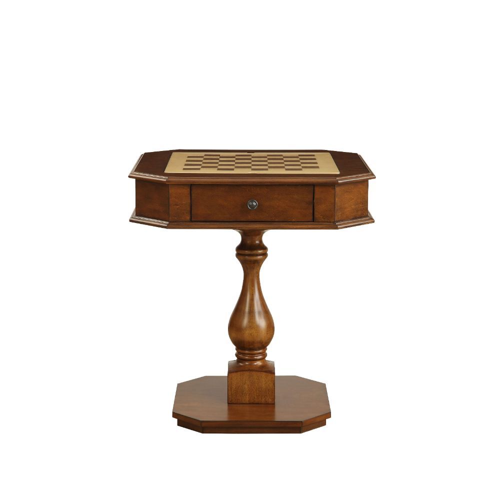 Add an heirloom story to your room with the Bishop game table. The chess can be stored in the drawer when not playing, and the table can be used for entertaining or serving. The clipped corners add a sense of traditional craftsmanship while eliminating sh