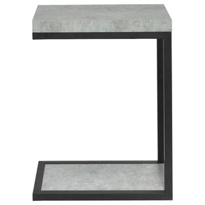 Beck - Engineered Wood C-Shape Sofa Side Table - Cement