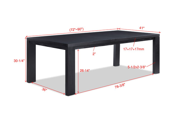 Pelham - 5 Piece Dining Room Set - Charcoal / Gray