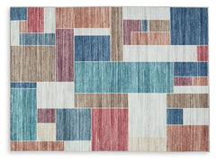 Invigorate a space with color and contemporary flair. Offering a brilliant spin on the chic lattice pattern, this area rug is sure to please with its vibrant palette and geometric design. And it-'s machine washable, so it-'s prepared for all the feet, paw