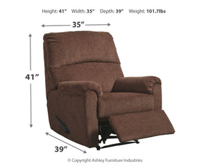 Nerviano - Chocolate - Zero Wall Recliner