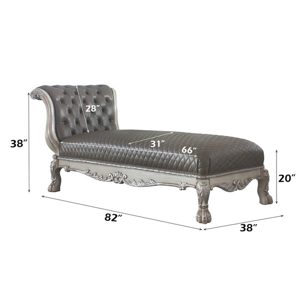 Dresden - Chaise - Vintage Bone White & PU