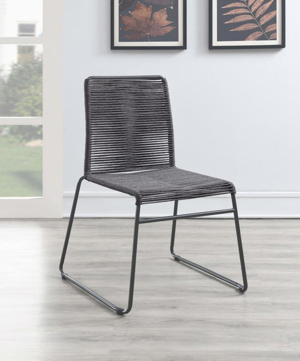  a homopolymer rope weaves its way around the backrest and seat