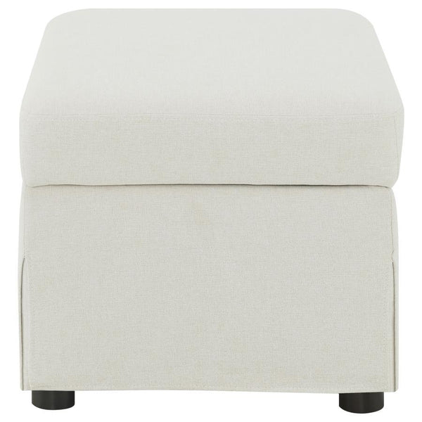 Winter - Upholstered Hydraulic Lift Top Storage Ottoman - Beige
