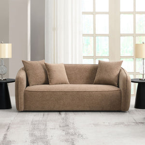 The Keith collection sofa, available in both luxurious brown and beige Chenilles, offers a perfect blend of comfort and elegance. With plush pillows and a cozy design, these sofas invite you to relax and unwind in style. Ideal for any living space, the Ke