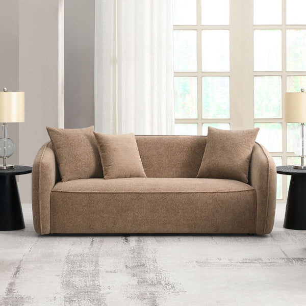 The Keith collection sofa, available in both luxurious brown and beige Chenilles, offers a perfect blend of comfort and elegance. With plush pillows and a cozy design, these sofas invite you to relax and unwind in style. Ideal for any living space, the Ke