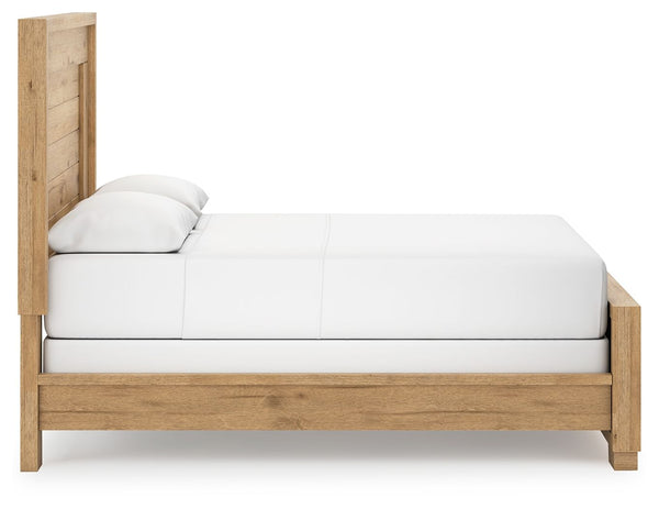 Galliden - Light Brown - Queen Panel Bed