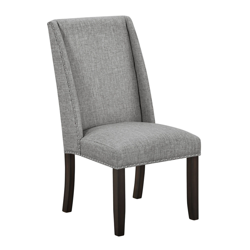 The Faust Upholstered Parsons Dining Chairs combine elegant design with quality construction, making this set of 2 chairs a perfect addition to any dining space. Crafted from solid rubberwood and eco-friendly manufactured woods, these chairs are built to 