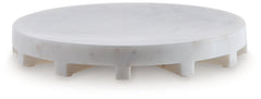 Elevated entertaining. This tray is the perfect platform for hosting snacks, apps and more. Crafted in an elegant white marble, it-'s an ultra-chic addition to kitchen counters and dining tables when you need to serve food in style. In between events, the