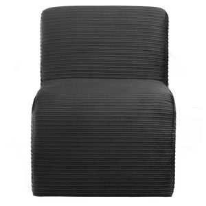 Drayton - Upholstered Curved Armless Accent Chair - Black