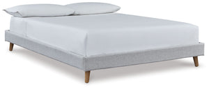 Simple living and streamlined design come together in one exceptional piece with this elegant platform bed. It-'s constructed with a low-profile upholstered frame, along with sturdy slats that support your mattress without the expense of a foundation or b