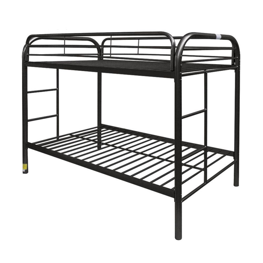 The Thomas twin over twin bunk bed is an amazing space saver, will make a wonderful addition to your children-'s room. Superior quality metal for durability, built-in side ladders for easy access, and full length guard rails for safety. Choose from a vari