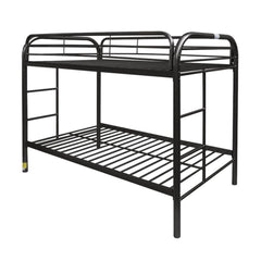 The Thomas twin over twin bunk bed is an amazing space saver, will make a wonderful addition to your children-'s room. Superior quality metal for durability, built-in side ladders for easy access, and full length guard rails for safety. Choose from a vari