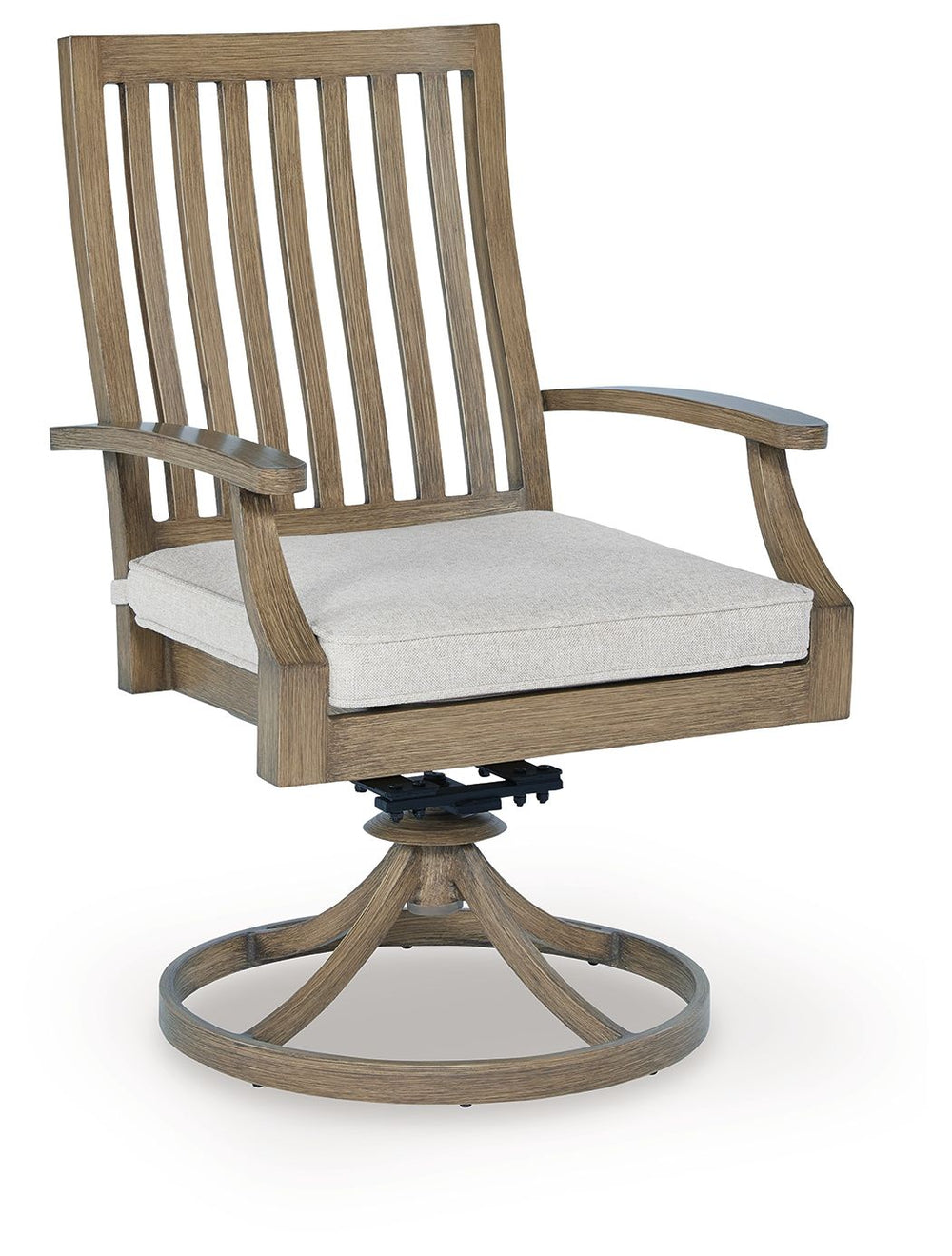 Experience the perfect combination of durability and style with this outdoor swivel rocker chair. Enhanced by a sumptuously soft cushion wrapped in high-performing, low-maintenance Nuvella+â„¢ fabric, it-'s designed to provide you with years of enjoyment.