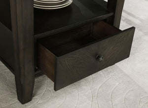 Twyla - Round Dining Table With Drawer - Dark Cocoa