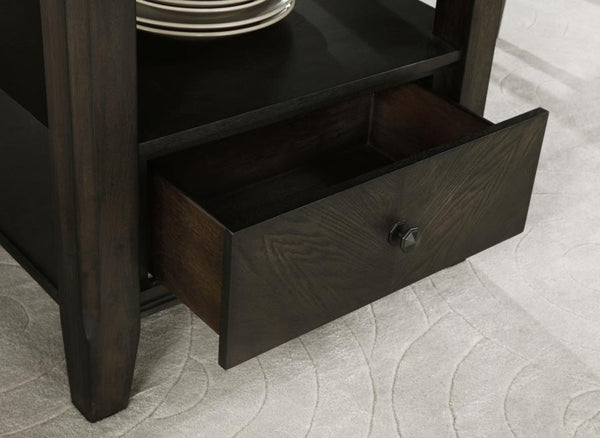 Twyla - Round Dining Table With Drawer - Dark Cocoa