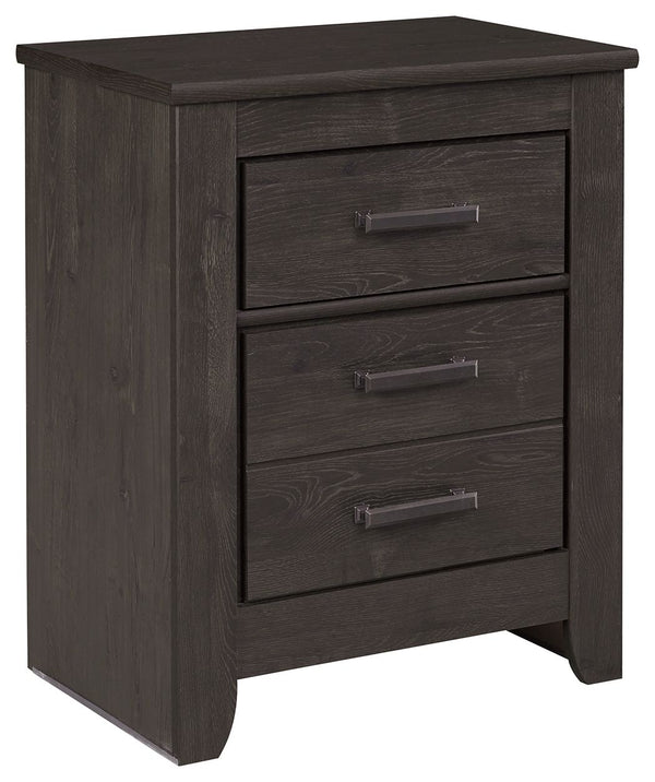 Priced to entice and styled to impress, this alluring nightstand is urban sophistication with a decidedly relaxed air. Itâ€™s got the crisp, clean lines of a contemporary piece, but with an earthy element. Replicated oak grain effect gives the chic charco
