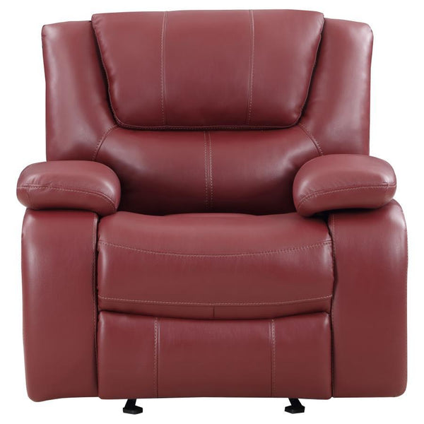 Camila - Upholstered Glider Recliner Chair - Red