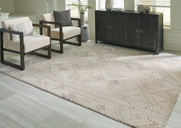  casual charm to your home. With its hand-tufted geometric pattern