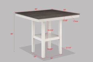 Tahoe - 5 Piece Counter Height Table - White