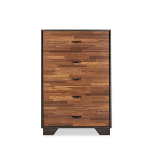  the raw wood texture enhances this dresser-'s sleek style and the drawers provide plenty of storag