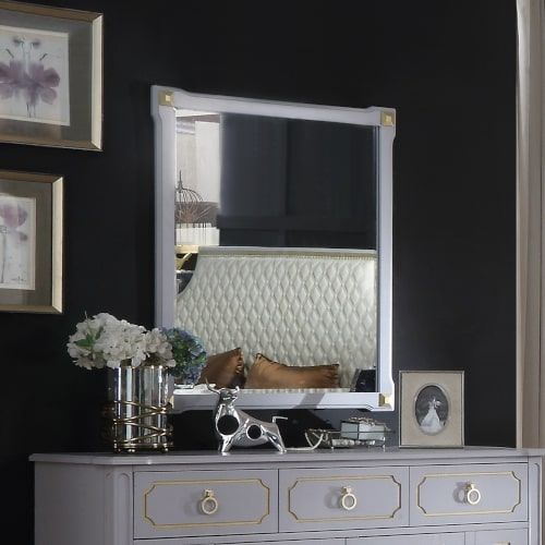 Offering superb style and focus, this House Marchese bedroom set will instantly transform the interior to create a statement. Supremely contemporary, the headboard is upholstered with quality faux leather with nail-head trim. Elegant silhouettes, ornament