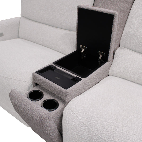 Stellar - 7 Piece Modular Power Reclining Sectional With Power Adjustable Headrests - Bloke Cotton