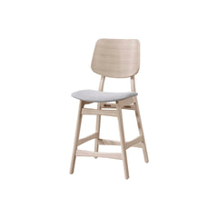 The Oscar Mid-Century Modern Counter Height Dining Chairs (Set of Two) offer a perfect blend of style and practicality for your dining space. Crafted from solid Rubberwood and Ash Veneers, these counter height chairs are built to last, with reinforcing ba
