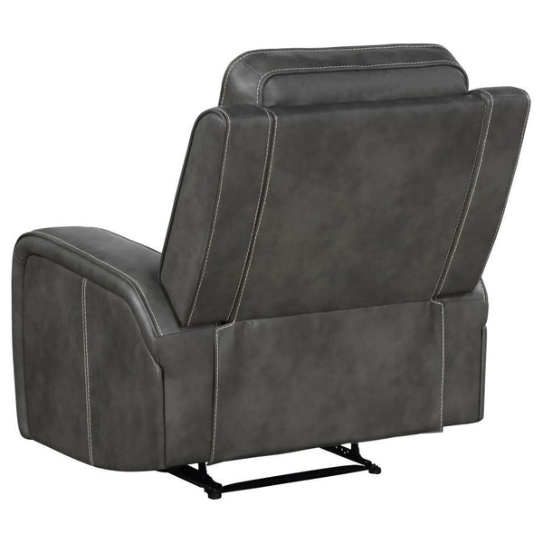 Raelynn - Upholstered Track Arm Recliner - Gray