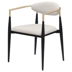 Alexis - Fabric Upholstered Dining Arm Chair (Set of 2) - Beige