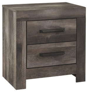 This nightstand is sure to win your heart with its daring designer take on modern rustic. The nightstandâ€™s crisp, clean and minimalist-chic profile is enriched with a striking replicated oak grain with thick plank styling and a weathered gray finish for