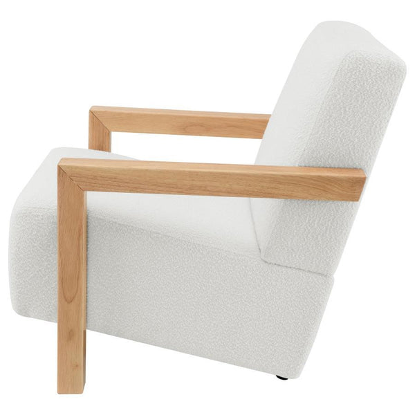 Fitzroy - Boucle Upholstered Accent Arm Chair - Ivory