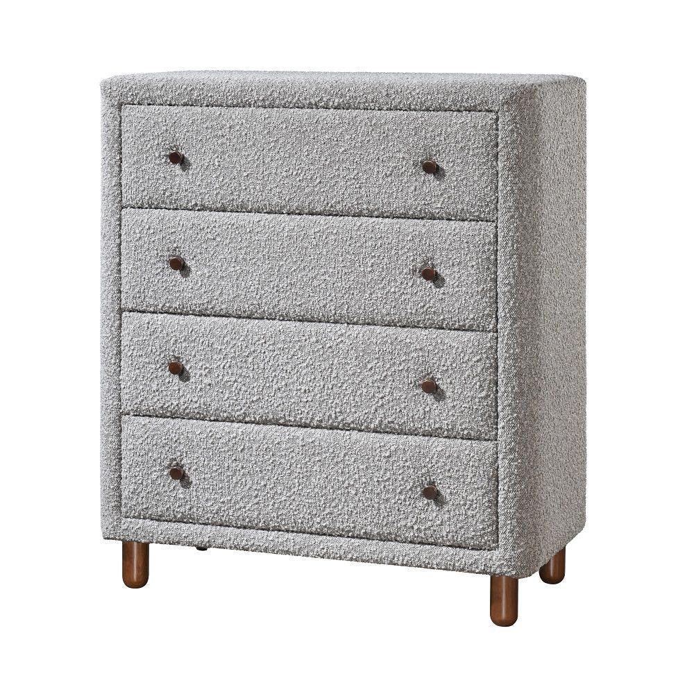 Box Spring NOT RequireUpholstered Bed Wooden Frame Drawer: Metal Side Drawer Glide, Full Extension, Safety Stop Included Casegood with KD Legs