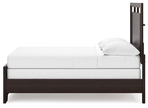 Covetown - Dark Brown - Full Panel Bed