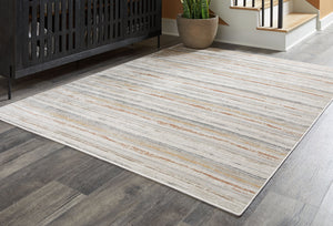  this striped area rug has you covered. Its neutral color palette exudes a relaxed vibe that works in any setting.<br/><br/><b>Product Features</b><ul><li>Made of polypropylen