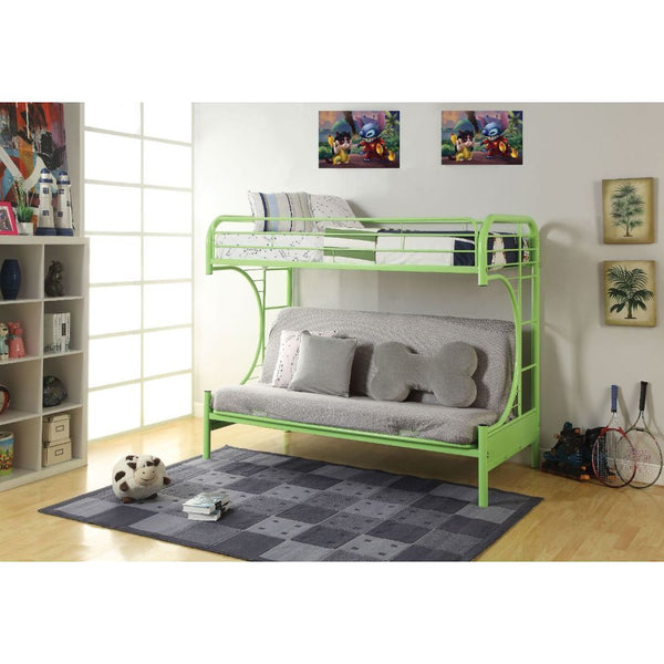 Eclipse - Twin Over Full Over Futon Bunk Bed - Green