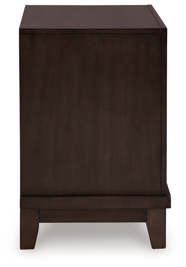 Neymorton - Dark Grayish Brown - Two Drawer Night Stand