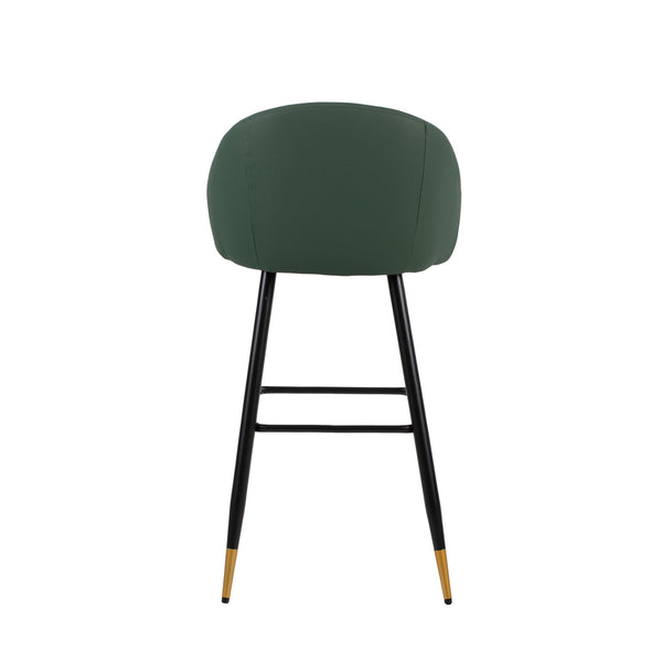 Oliver - Vegan Leather Bar Chair (Set of 2) - Green