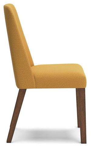 Lyncott - Mustard / Brown - Dining Uph Side Chair (Set of 2)