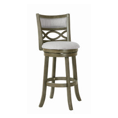 The New Classic Furniture Manchester Pub Height Swivel Bar Stool is a functional and durable seating solution designed for comfort and style. Crafted from quality Rubberwood solids and manufactured wood, ensuring long-lasting strength. Featuring a seat he