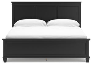 Lanolee - Black - California King Panel Bed