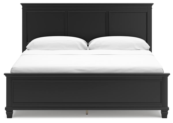 Lanolee - Black - California King Panel Bed