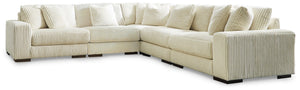 Lindyn - Ivory - Corner Chairs 5 Pc Sectional