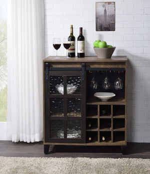  Rustic Oak & Black Finish